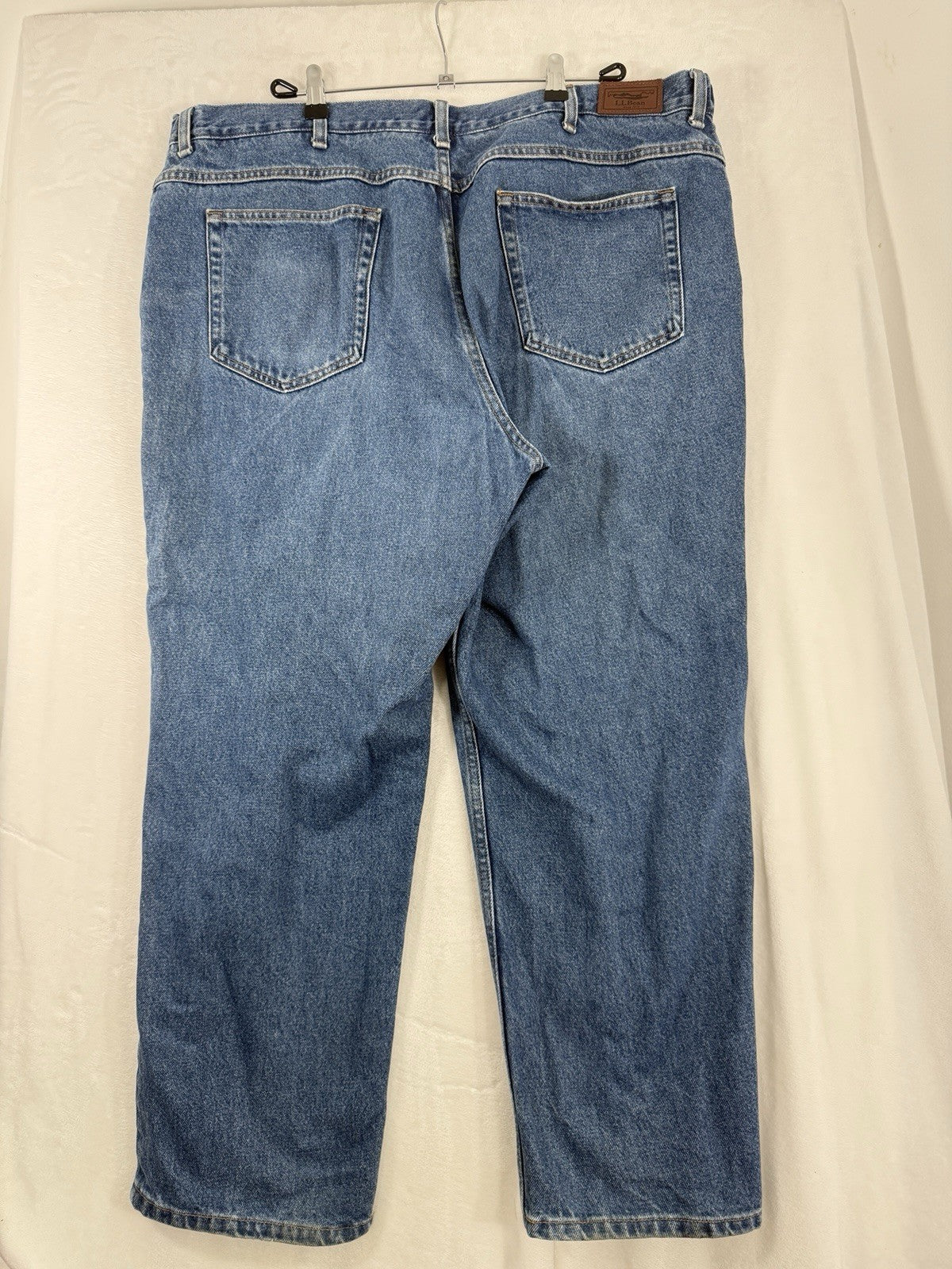 LL Bean Jeans Men’s 42x29 Blue Straight Leg Big Tall Comfort Waist DAD DENIM