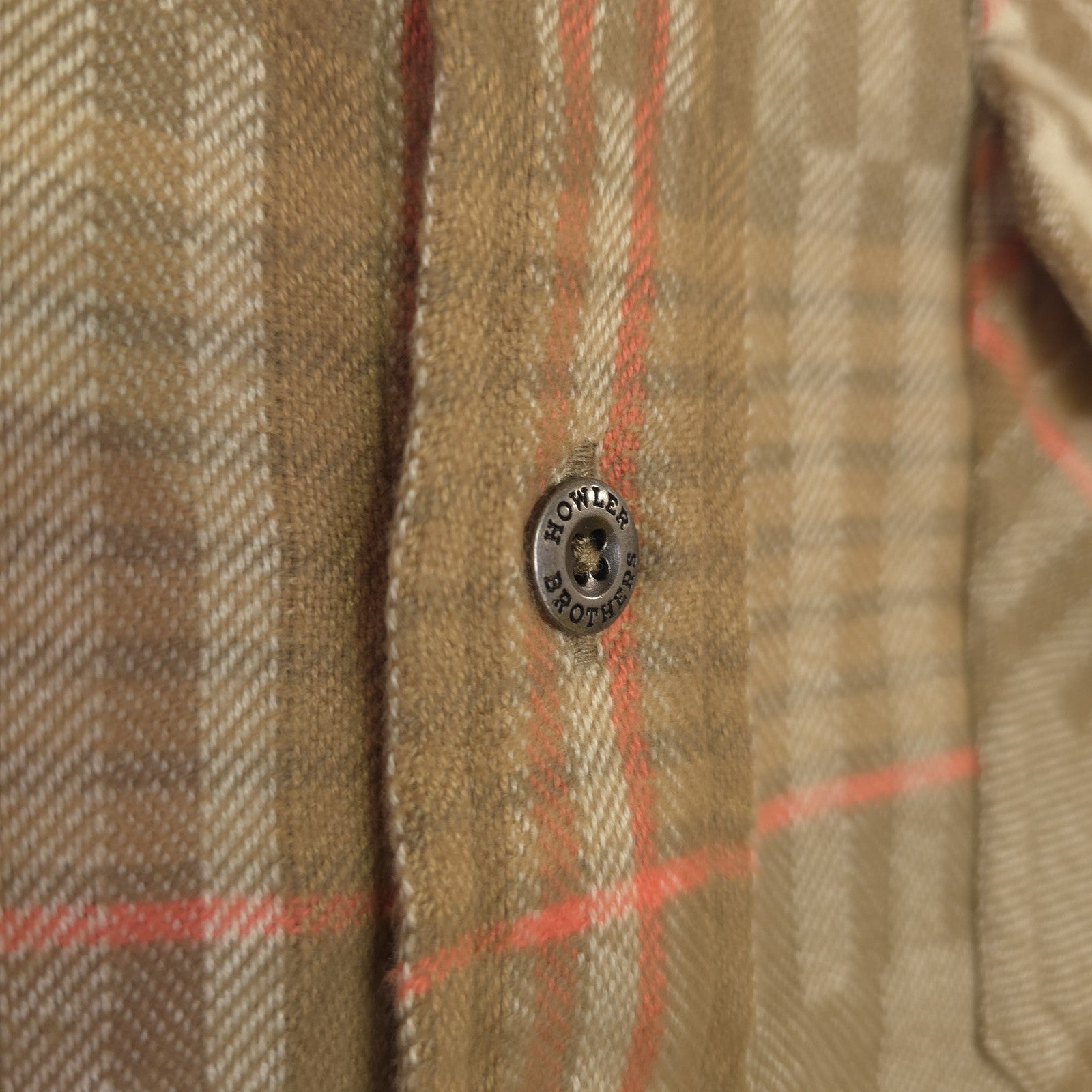 Howler Brothers Flannel Shirt Men’s Large Button Up Brown Plaid - NEW  DAD DENIM