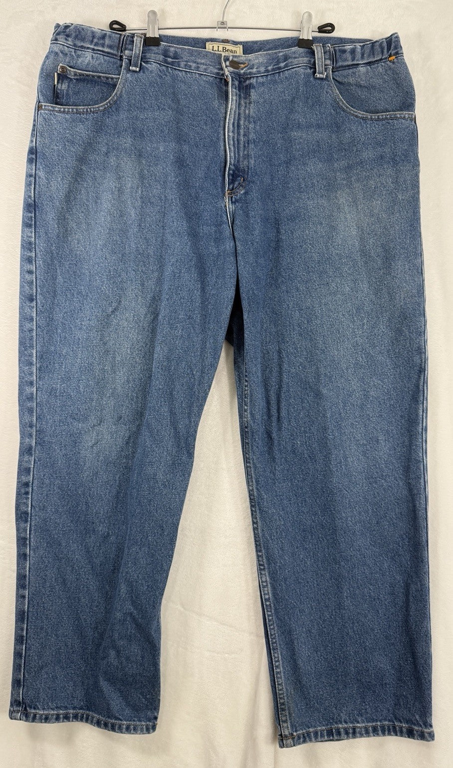 LL Bean Jeans Men’s 42x29 Blue Straight Leg Big Tall Comfort Waist DAD DENIM