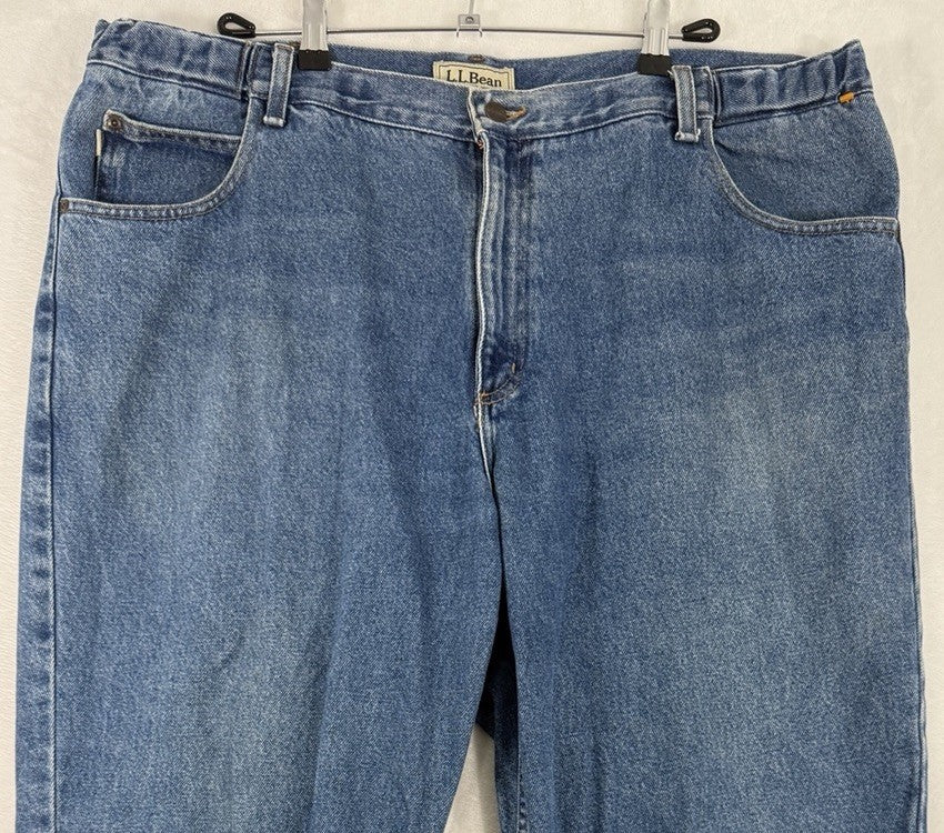 LL Bean Jeans Men’s 42x29 Blue Straight Leg Big Tall Comfort Waist DAD DENIM