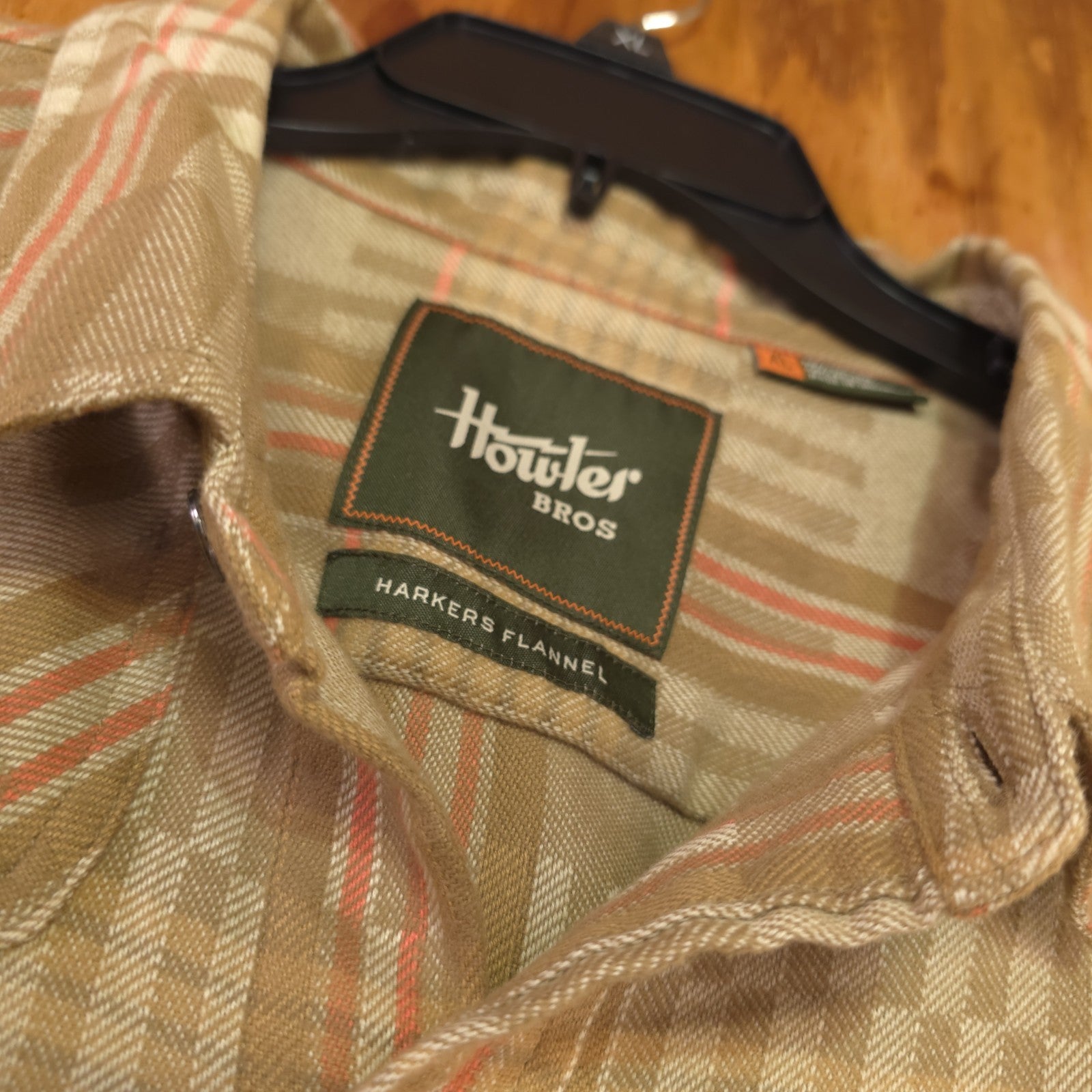 Howler Brothers Flannel Shirt Men XL Button Up Brown Plaid - NEW  DAD DENIM