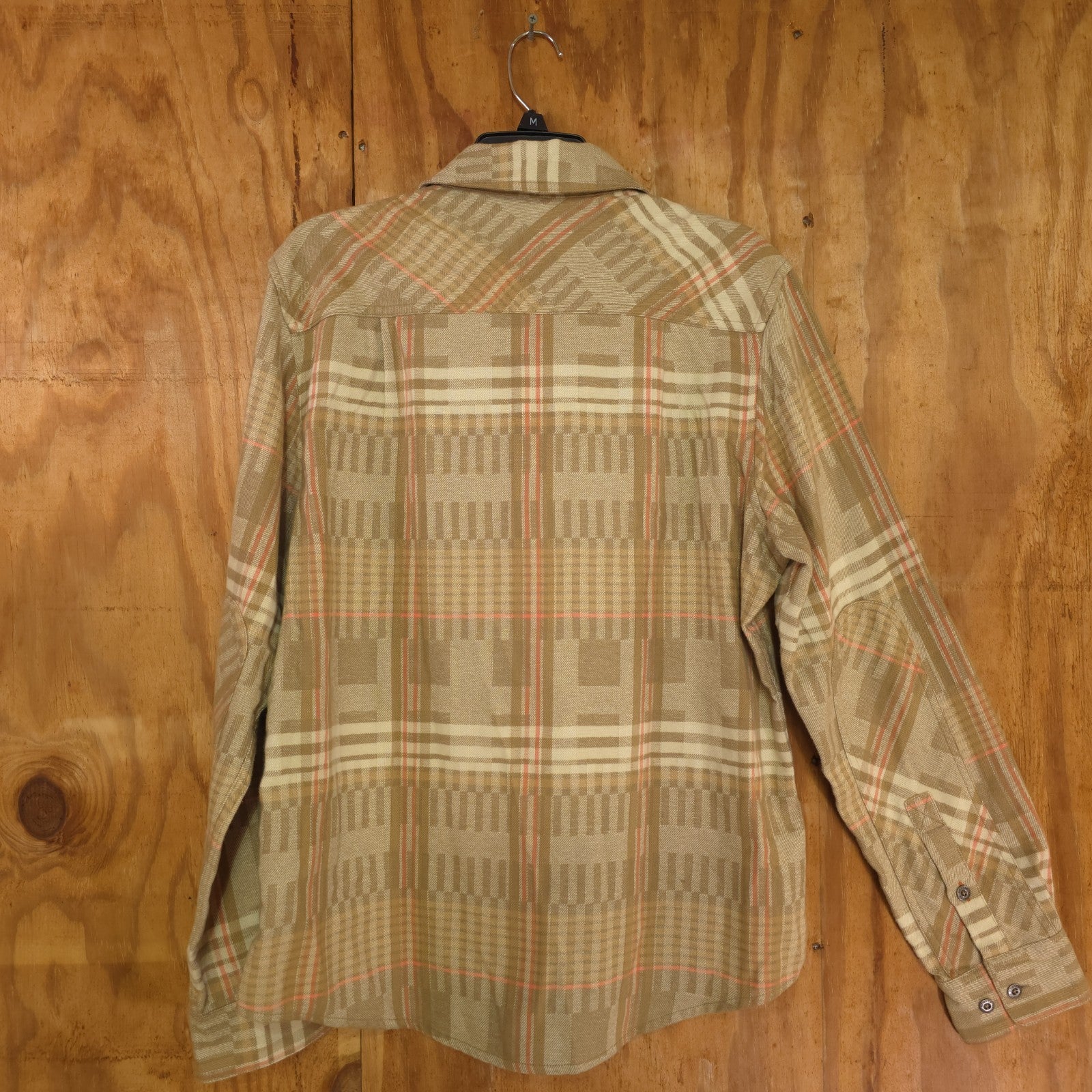 Howler Brothers Flannel Shirt Mens Medium Button Up Brown Plaid - NEW  DAD DENIM